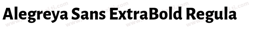 Alegreya Sans ExtraBold Regula字体转换